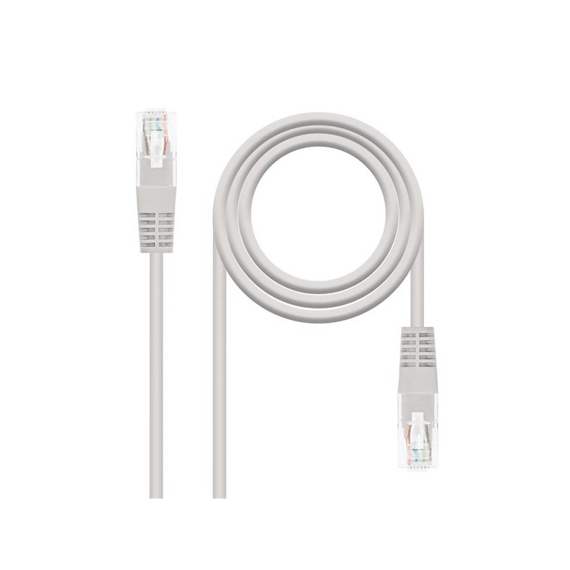 CABLE RED LATIGUILLO RJ45 CAT.5E UTP AWG24,10M GRIS NANOCABLE