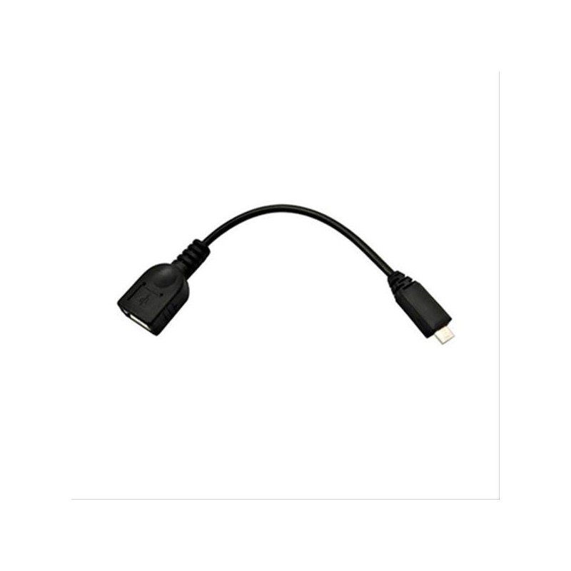 CABLE USB 2.0 OTG MICRO USB RECTANGULAR A/M-A/H 0.15M NEGRO NANOCABLE